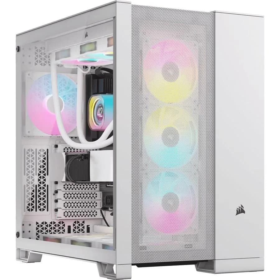 6500D Tempered Glass Dual Chamber - WHITE CC-9011260-WW