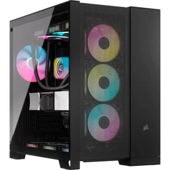 6500D Tempered Glass Dual Chamber Black CC-9011259-WW