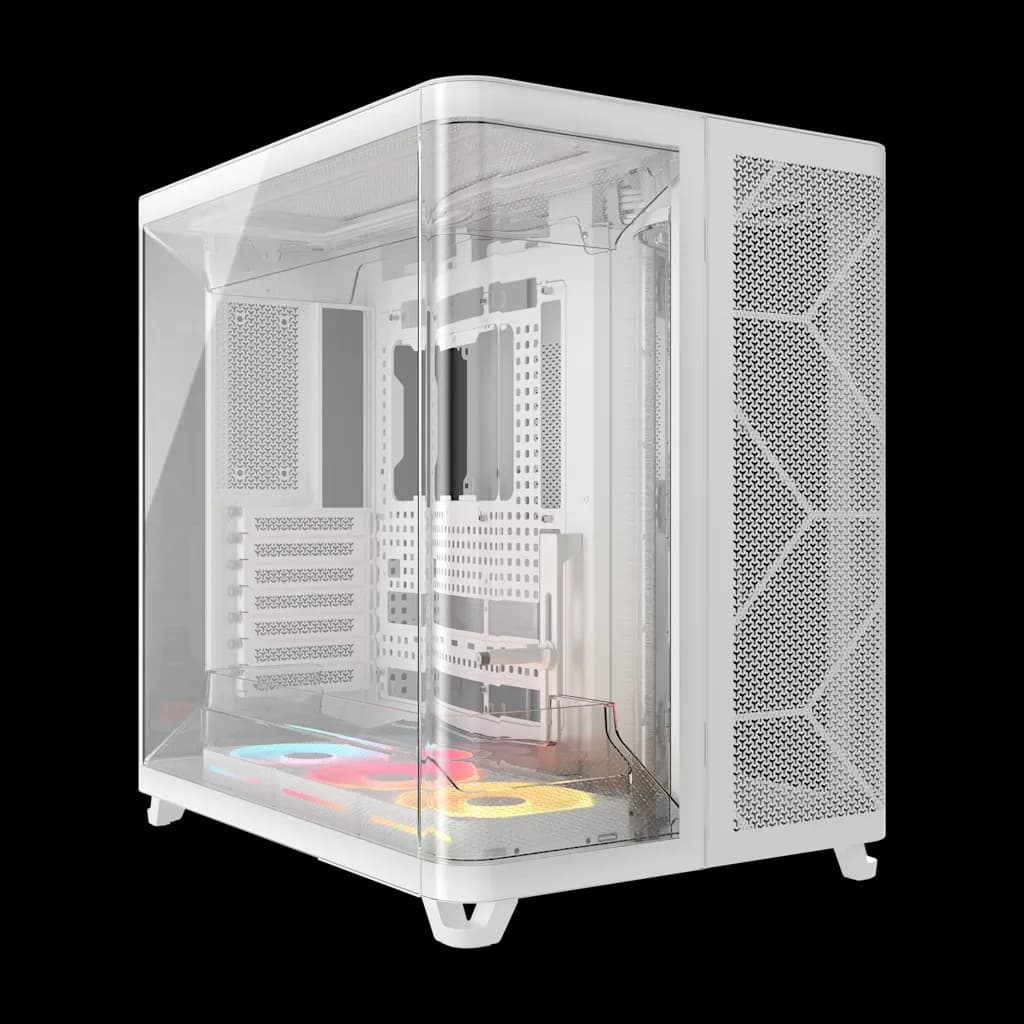 AIR 5400 LX-R RGB iCUE LINK Triple Chamber Mid-Tower PC Case - White CC-9011321-WW