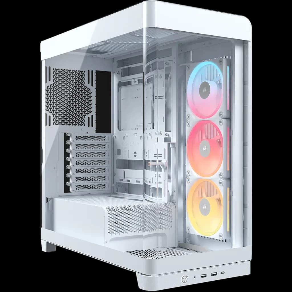 FRAME 4500X LX-R RGB iCUE LINK Panoramic Glass Mid-Tower PC Case - White CC-9011317-WW